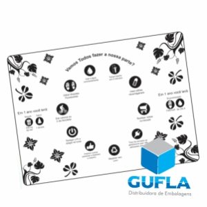 Jogo Americano Papel Couchê Branco