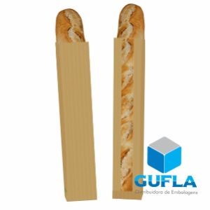 Saco de Papel Kraft Pardo - Baguete com Visor